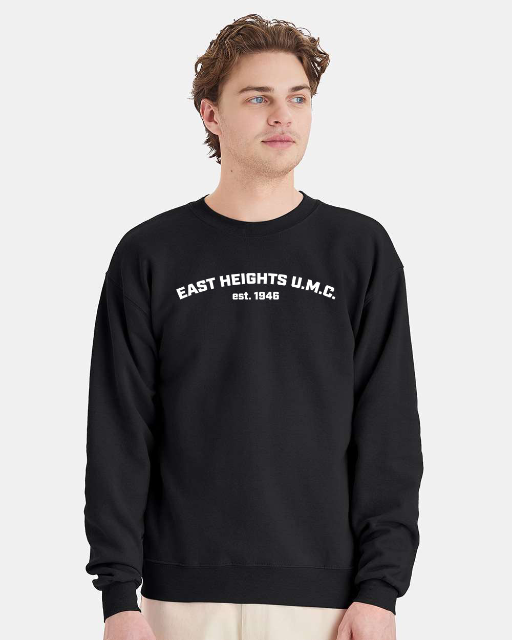 East Heights UMC - EHUMC, Est. - Hanes Unisex EcoSmart Crewneck Sweatshirt - P160