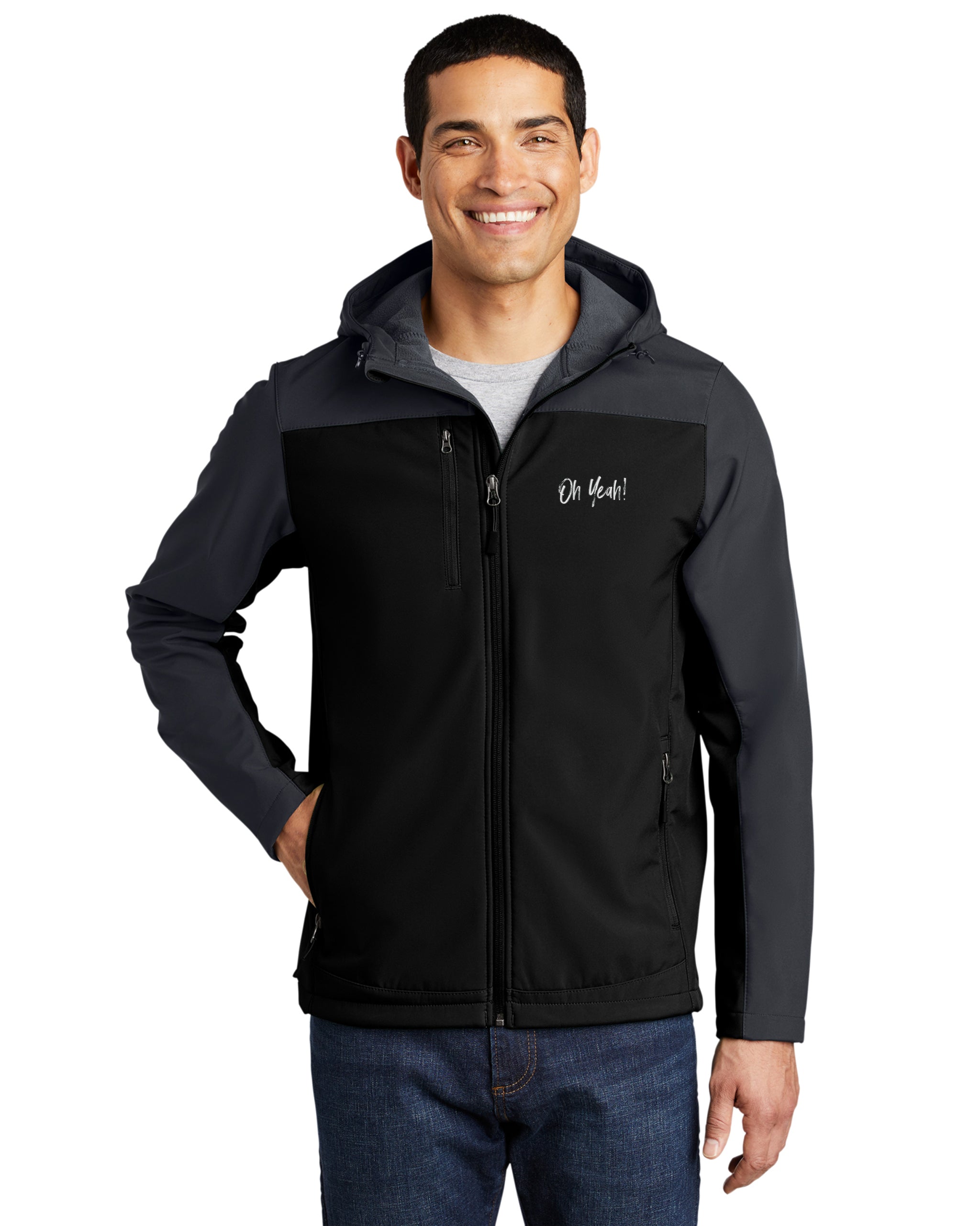 Oh Yeah - Port Authority Hooded Core Soft Shell Jacket - J335