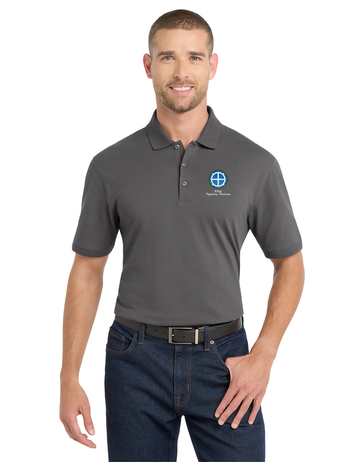 35th Infantry Division - Port Authority EZCotton Polo - K8000