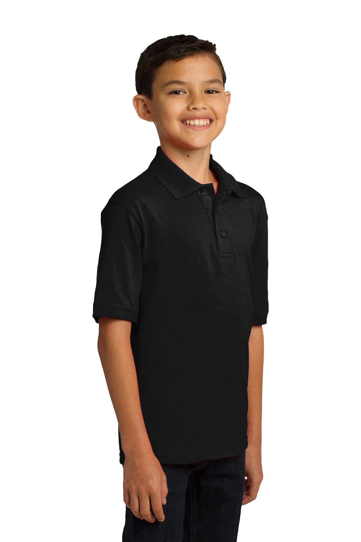 Port &amp; Company Youth Core Blend Jersey Knit Polo. KP55Y