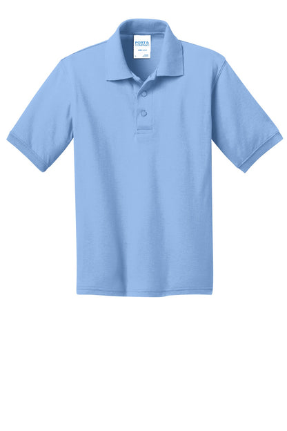 Port &amp; Company Youth Core Blend Jersey Knit Polo. KP55Y