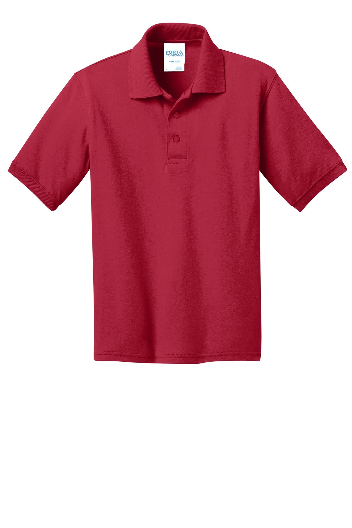 Port &amp; Company Youth Core Blend Jersey Knit Polo. KP55Y