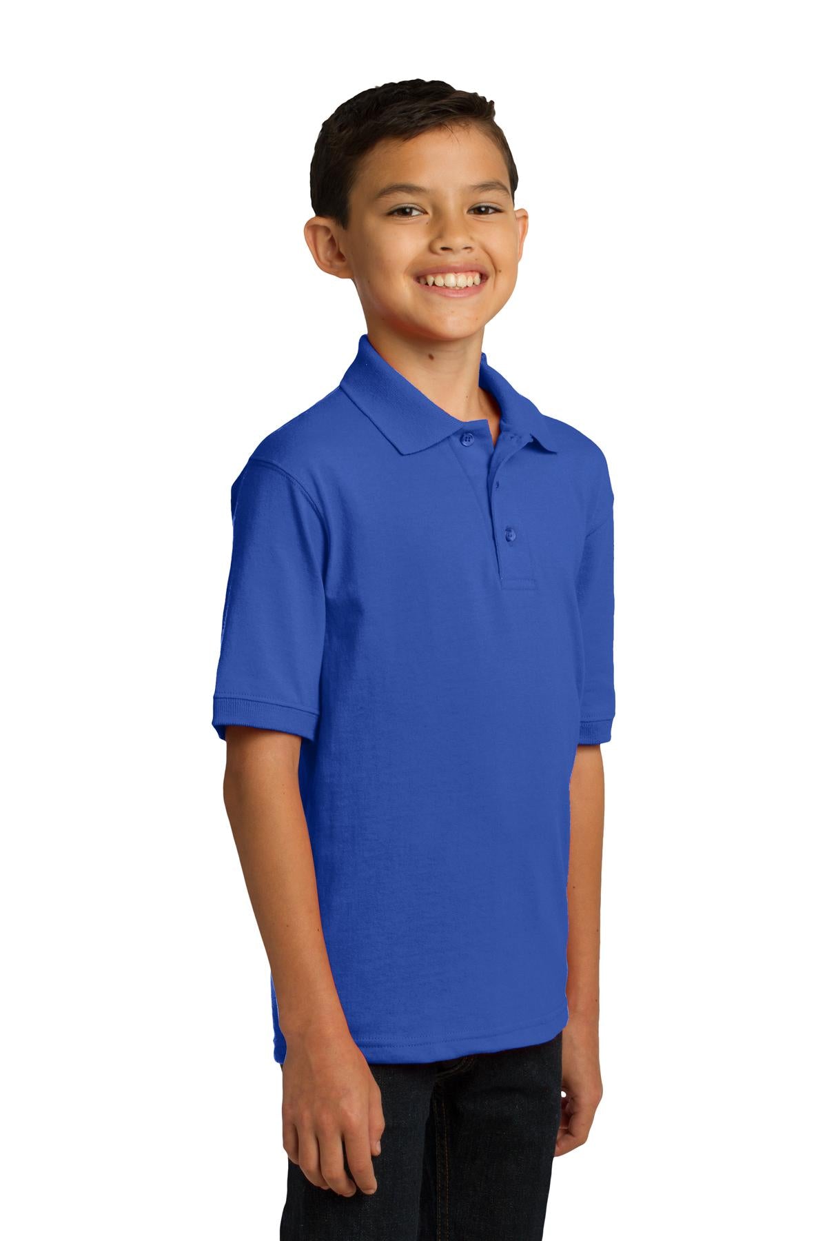 Port & Company Youth Core Blend Jersey Knit Polo. KP55Y