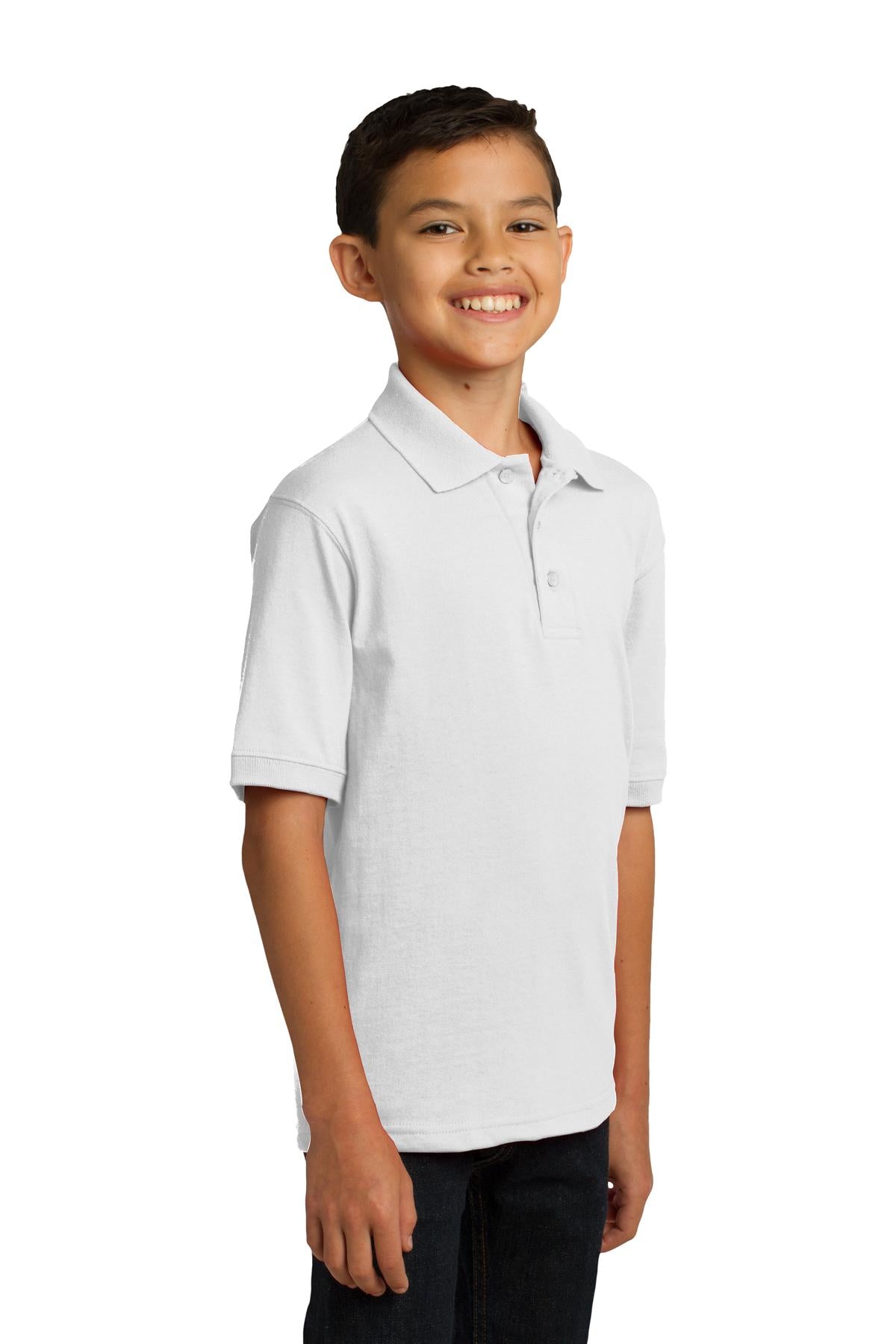 Port & Company Youth Core Blend Jersey Knit Polo. KP55Y