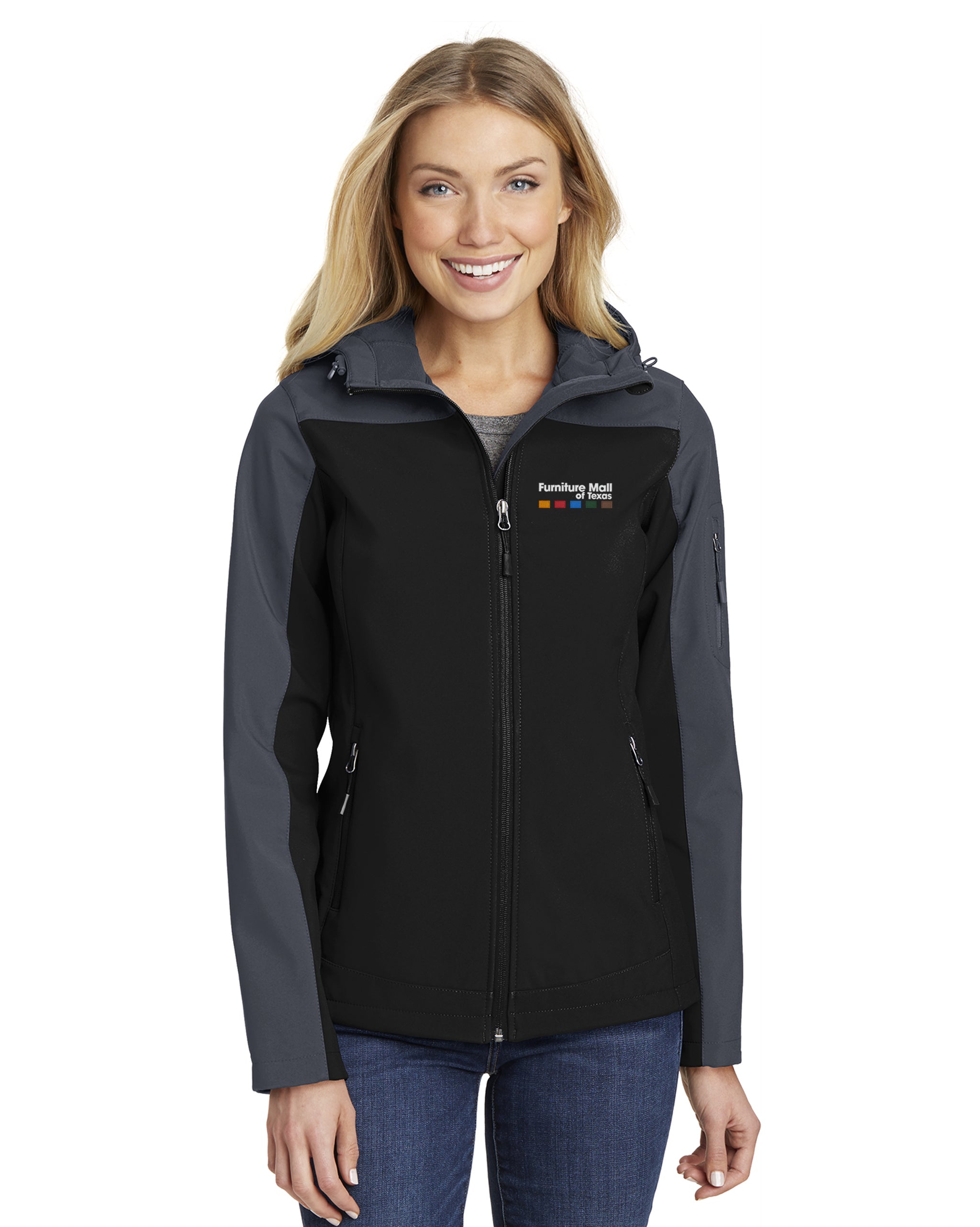 Furniture Mall of Texas - Port Authority Ladies Hooded Core Soft Shell Jacket - L335