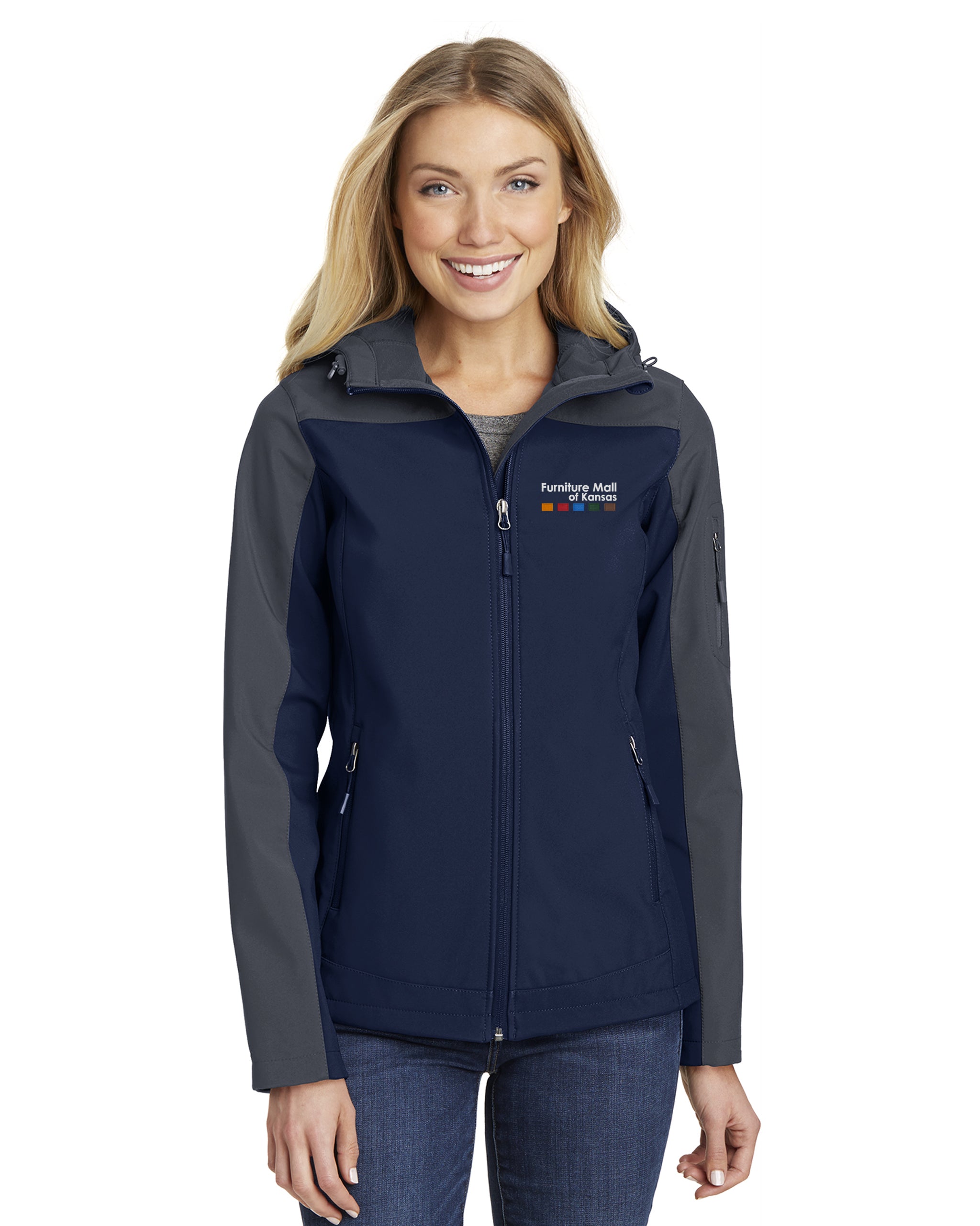 Furniture Mall of Kansas - Port Authority Ladies Hooded Core Soft Shell Jacket - L335