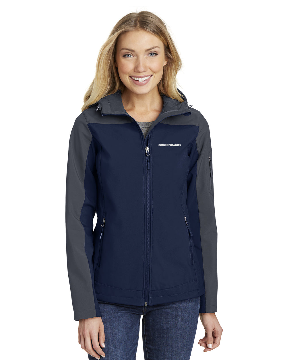 Couch Potatoes - Port Authority Ladies Hooded Core Soft Shell Jacket - L335