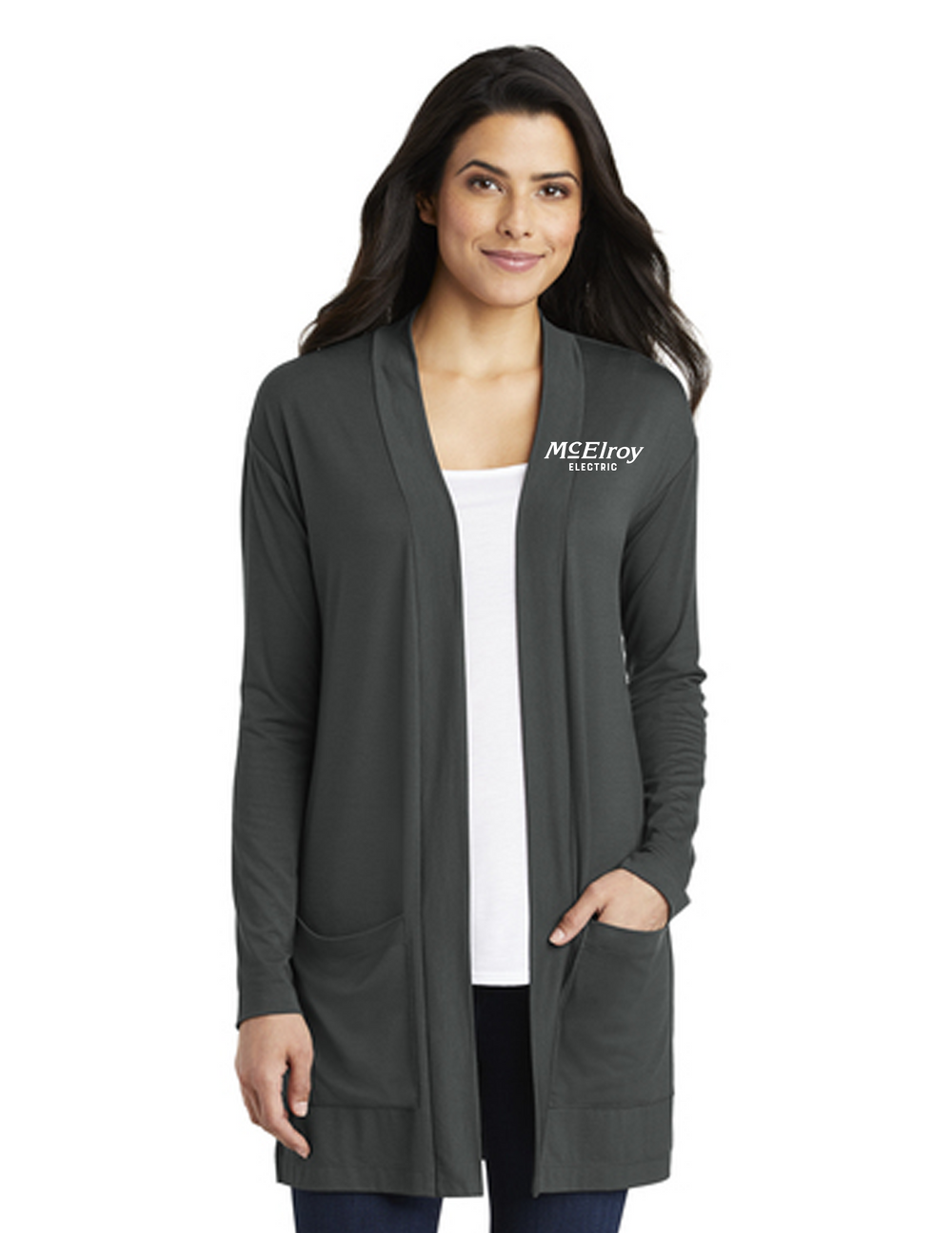 McElroy Electric - Port Authority Ladies Concept Long Pocket Cardigan - LK5434
