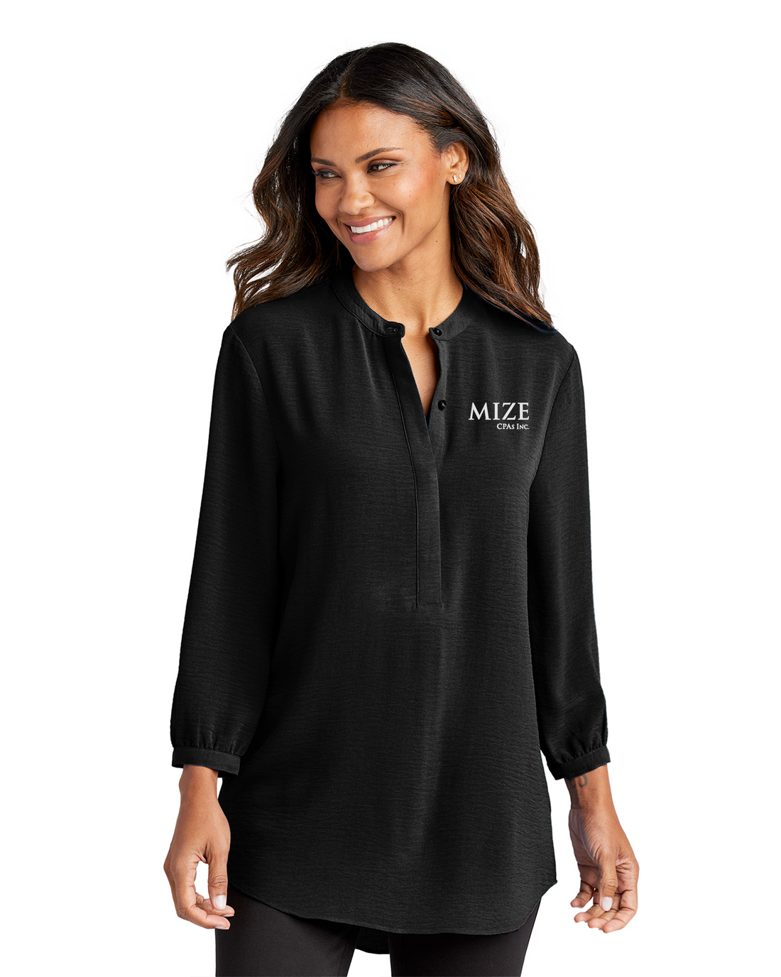 Mize CPAs Inc. - Port Authority Ladies 3/4-Sleeve Textured Crepe Tunic - LW713