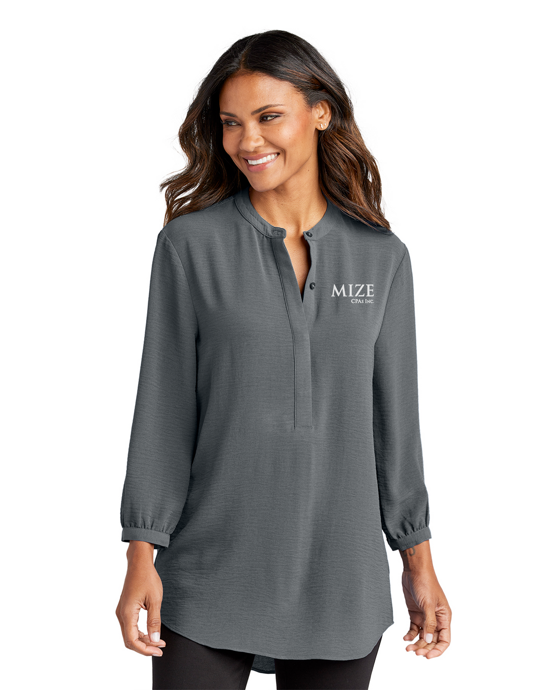 Mize CPAs Inc. - Port Authority Ladies 3/4-Sleeve Textured Crepe Tunic - LW713