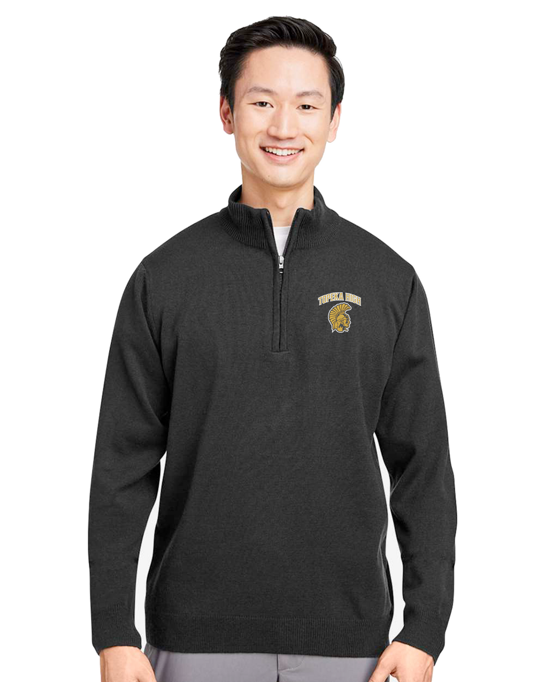 Topeka High PTO - Harriton Unisex Pilbloc Quarter-Zip Pullover Sweater - M421