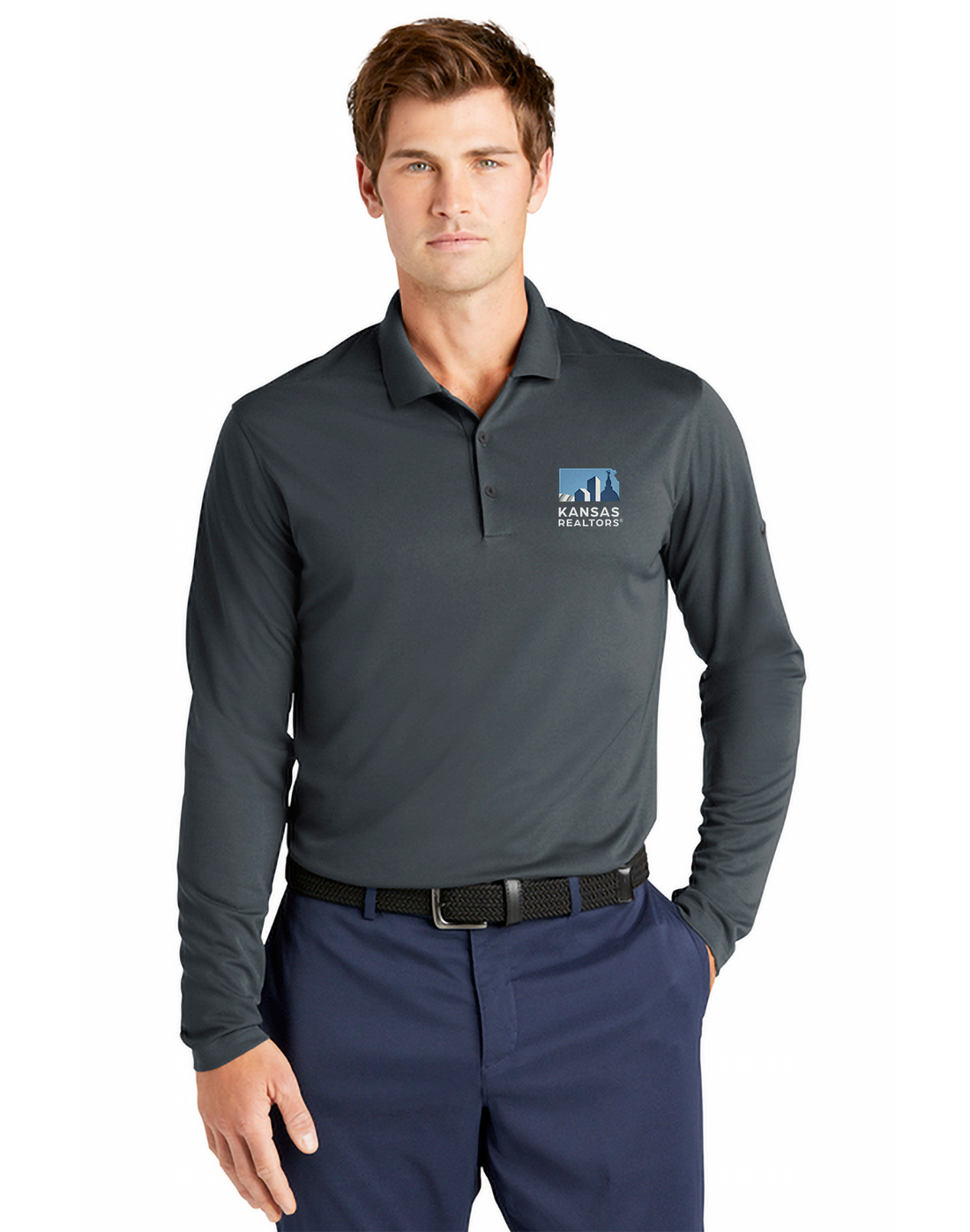 Kansas Realtors - Nike Dri-FIT Micro Pique 2.0 Long Sleeve Polo - NKDC2104