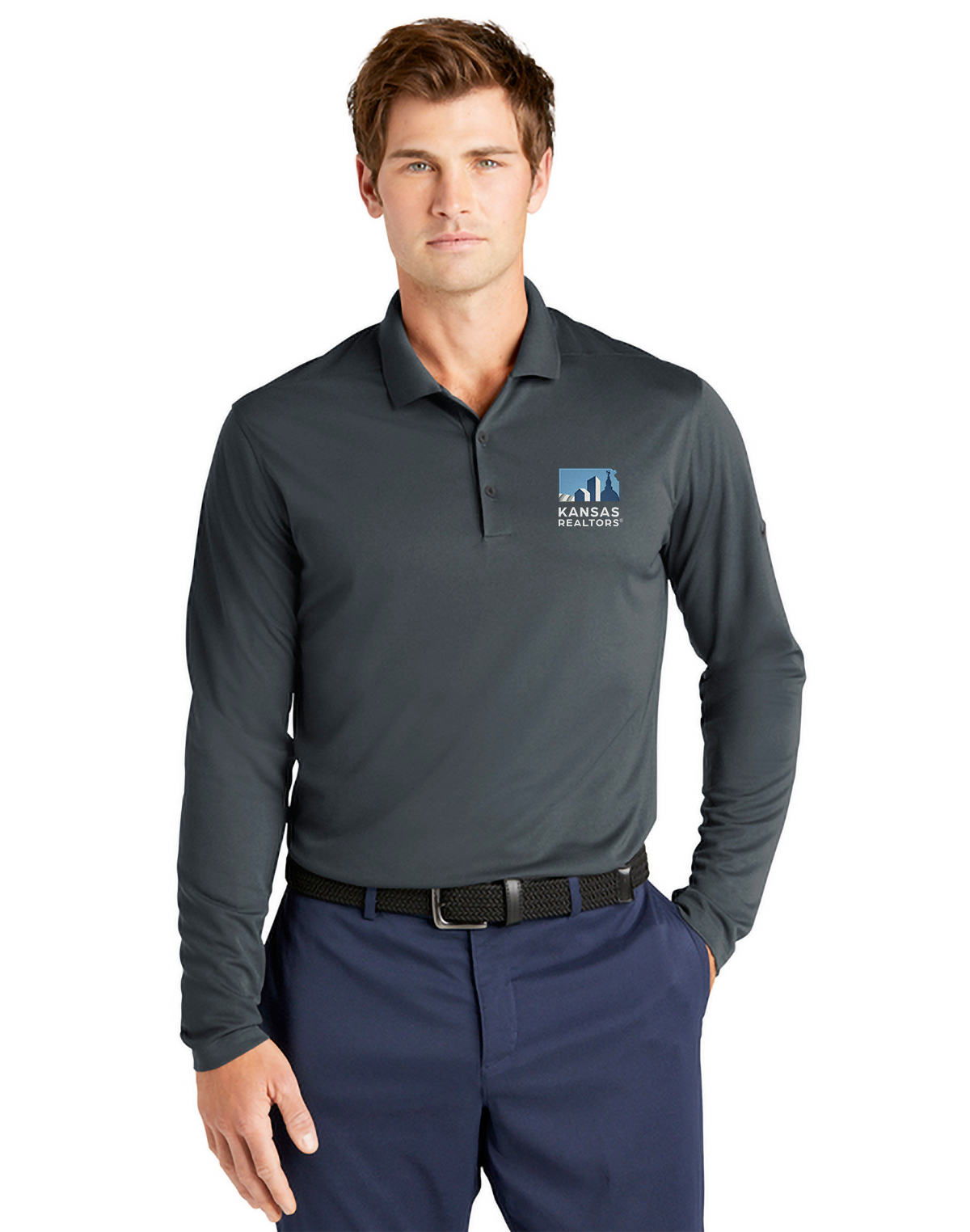Kansas Realtors - Nike Dri-FIT Micro Pique 2.0 Long Sleeve Polo - NKDC2104