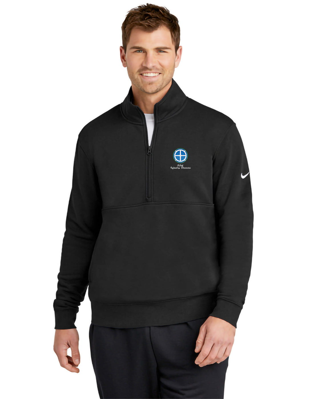 35th Infantry Division - Nike Club Fleece Sleeve Swoosh 1/2-Zip - NKDX6718