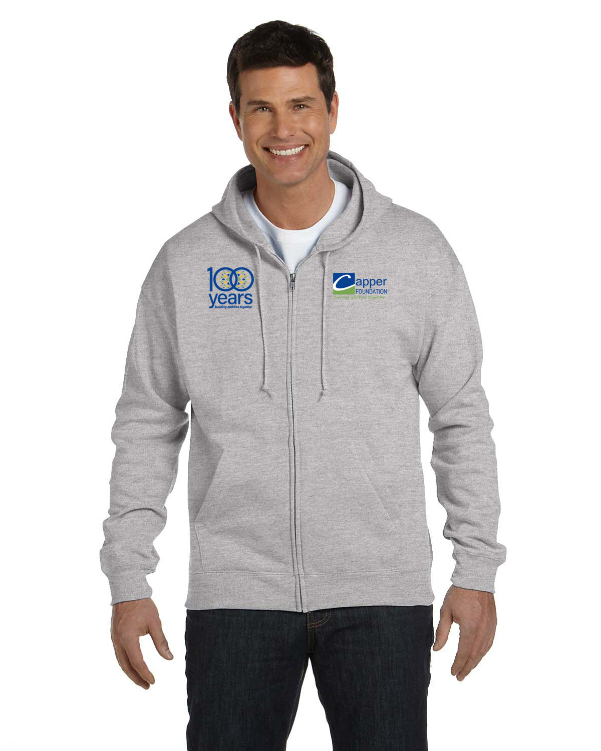 Capper Foundation - Adult 7.8 oz EcoSmart 50/50 Full-Zip Hoodie - P180