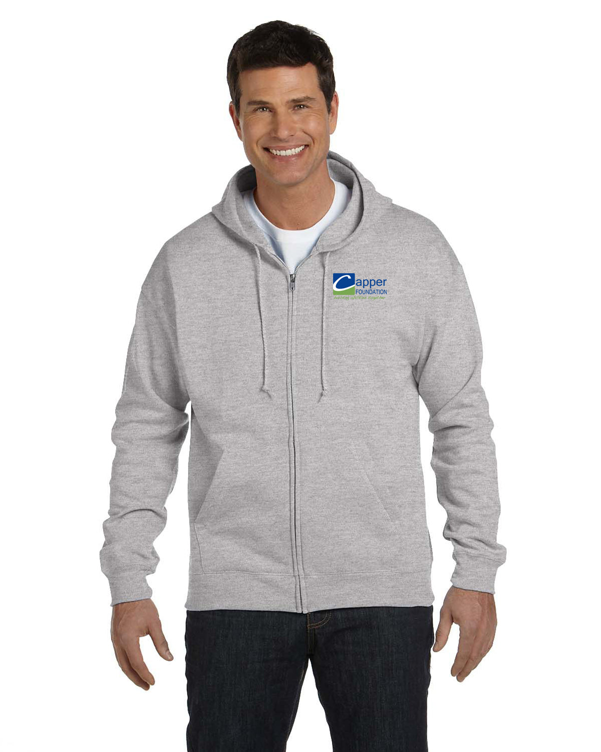 Capper Foundation - Adult 7.8 oz EcoSmart 50/50 Full-Zip Hoodie - P180