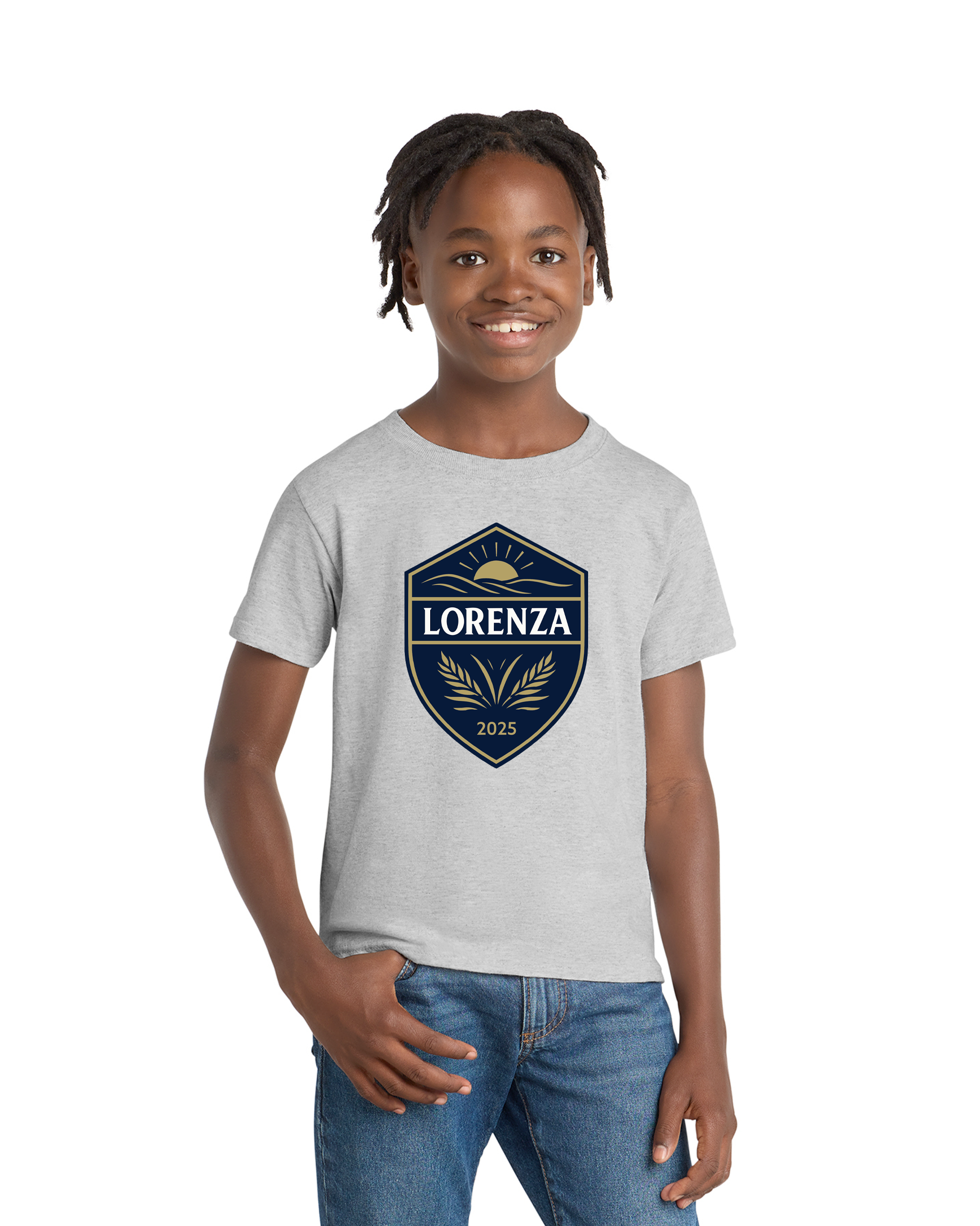 Lorenza Soccer - Port &amp; Co Youth Essential Tee - PC61Y