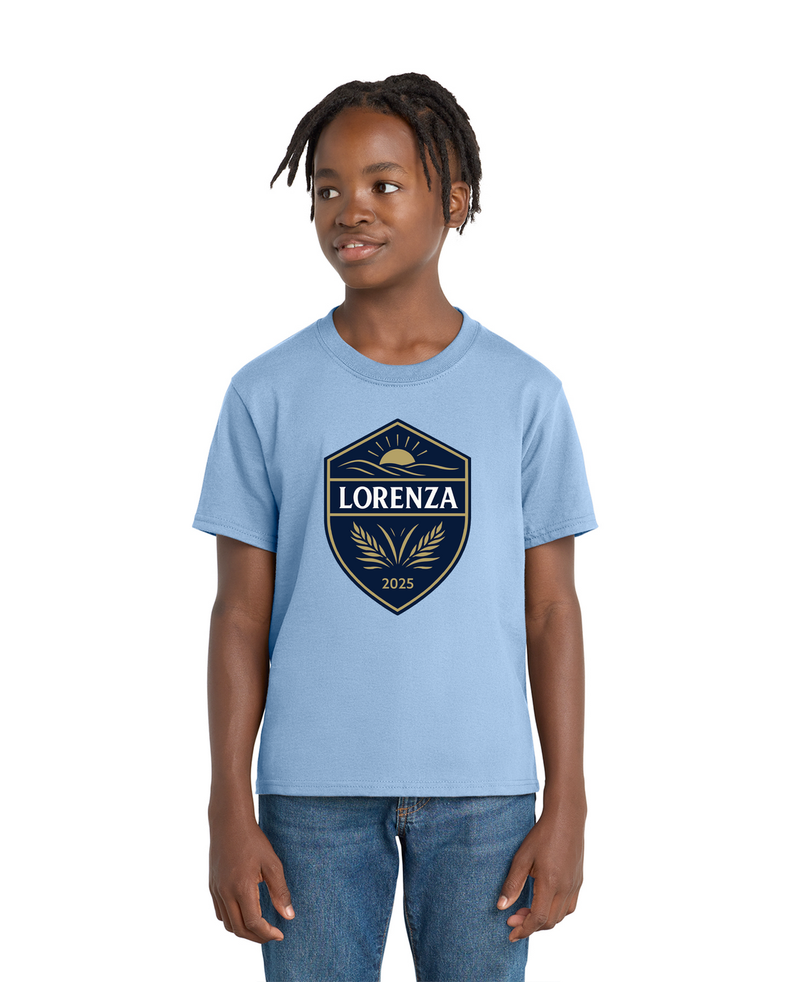 Lorenza Soccer - Port &amp; Co Youth Essential Tee - PC61Y