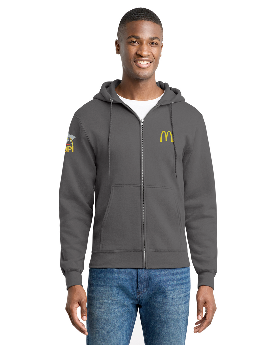 3PI Staff - Port &amp; Co Core Fleece Full-Zip Hooded Sweatshirt - PC78ZH