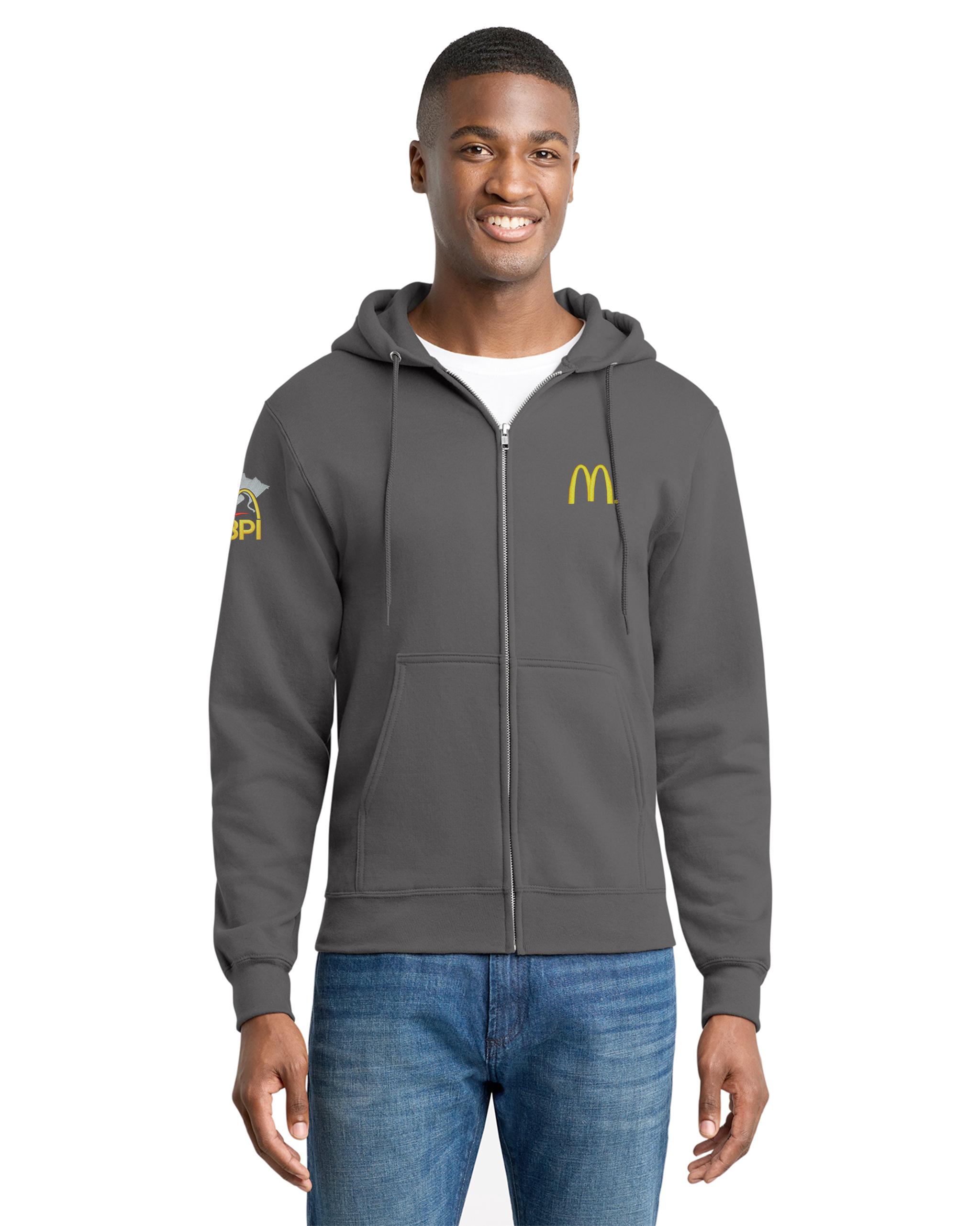 3PI Staff - Port &amp; Co Core Fleece Full-Zip Hooded Sweatshirt - PC78ZH