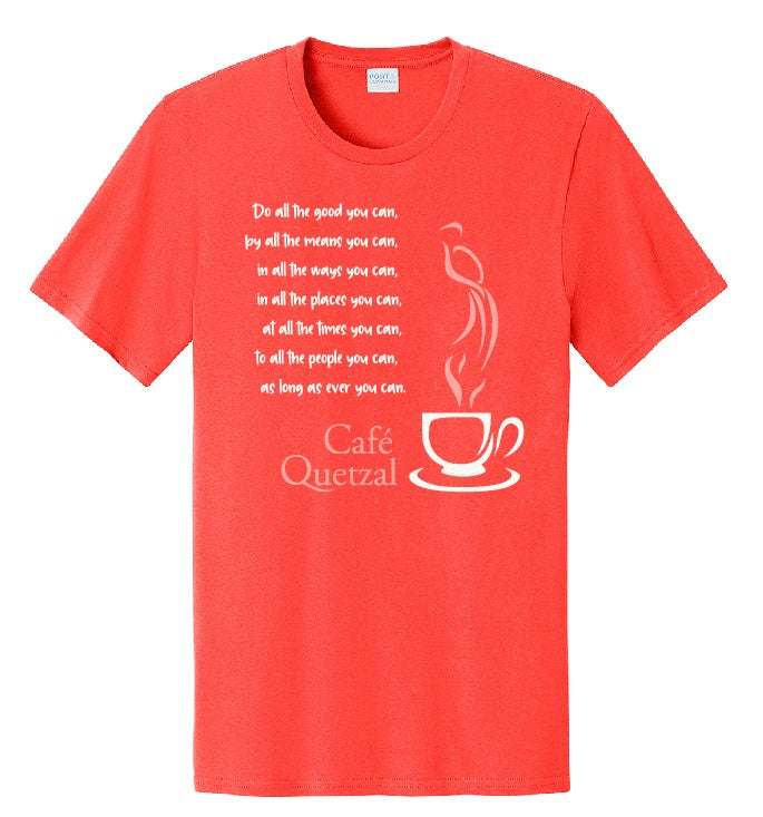Cafe Quetzal - Port &amp; Co Easy Cotton Tee - PC43 - Quote Design