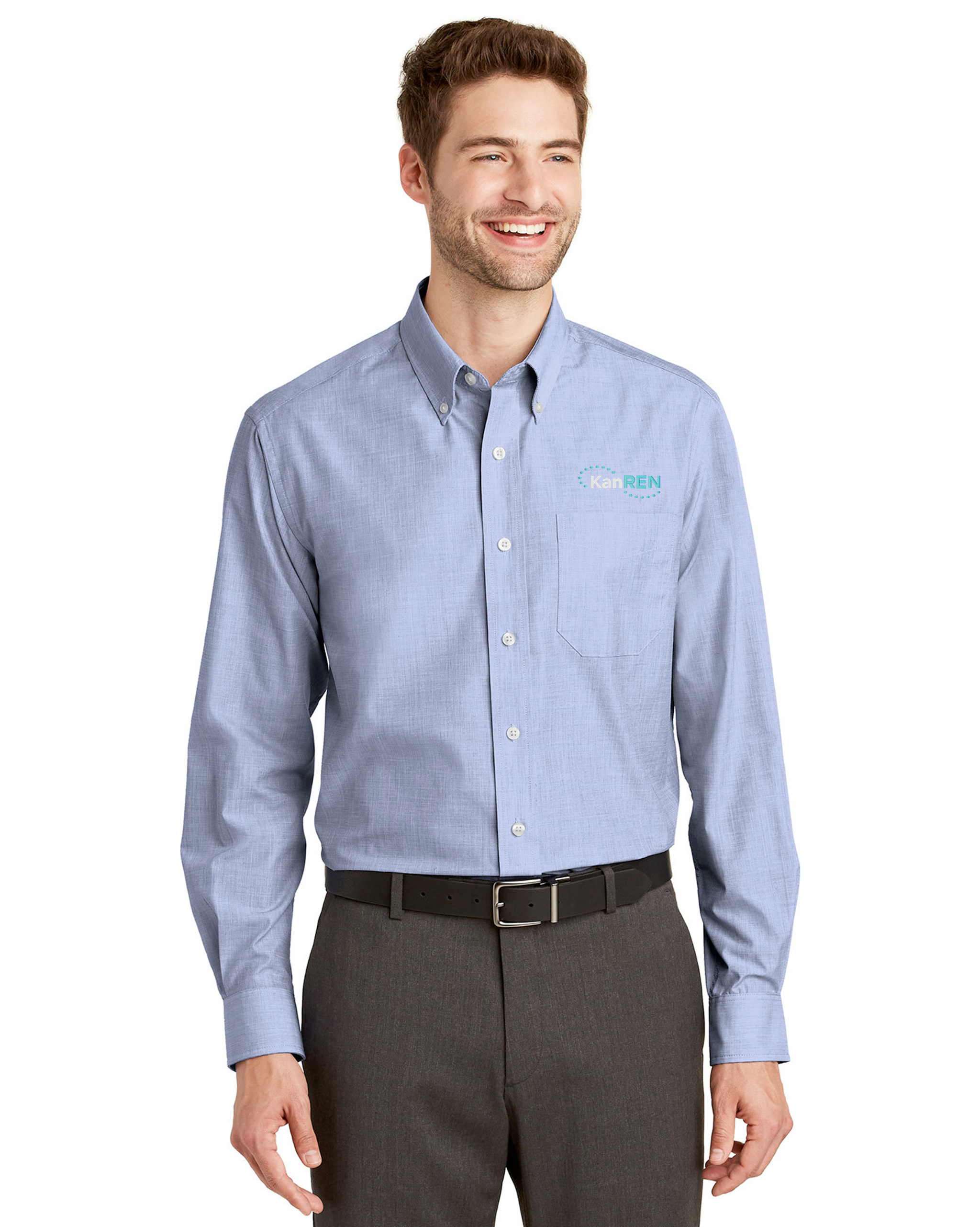 KanRen - Port Authority Crosshatch Easy Care Shirt - S640