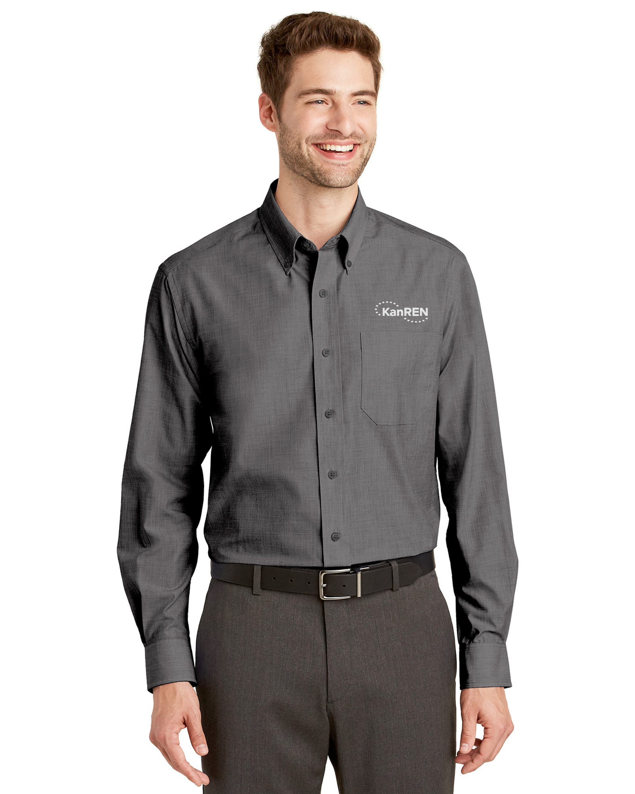 KanRen - Port Authority Crosshatch Easy Care Shirt - S640