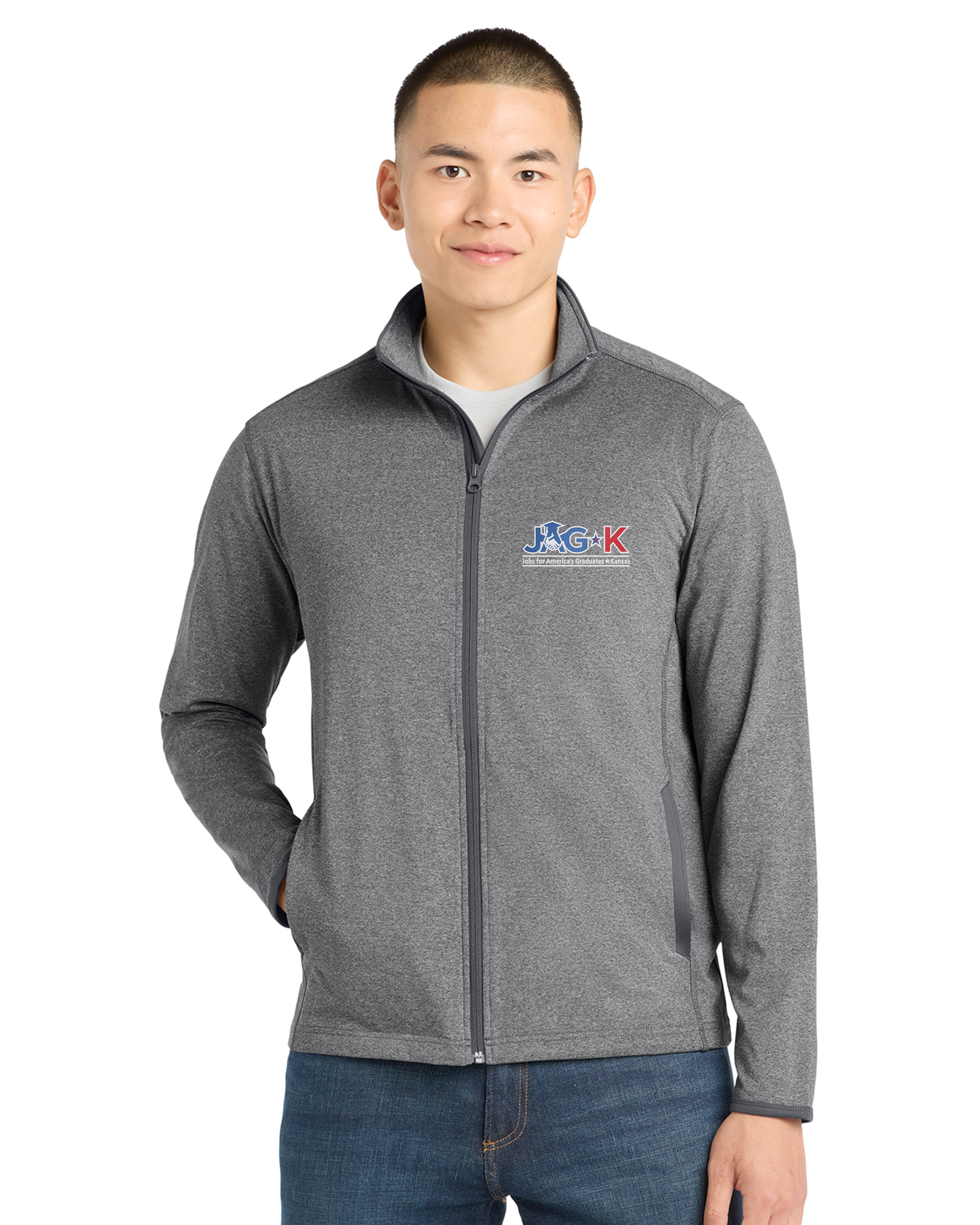 JAG-K - Sport-Tek Sport-Wick Stretch Contrast Full-Zip Jacket - ST853