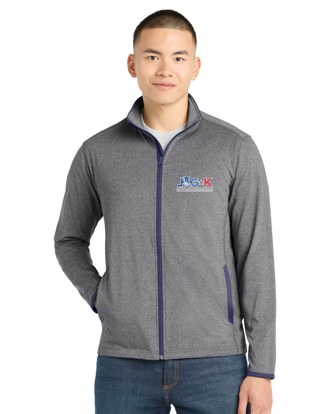 JAG-K - Sport-Tek Sport-Wick Stretch Contrast Full-Zip Jacket - ST853