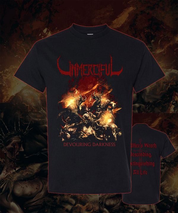 Unmerciful - Devouring Darkness - Short Sleeve T-Shirt - Hellfire Back
