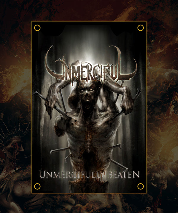 Unmerciful - Unmercifully Beaten Premium Wall Flag
