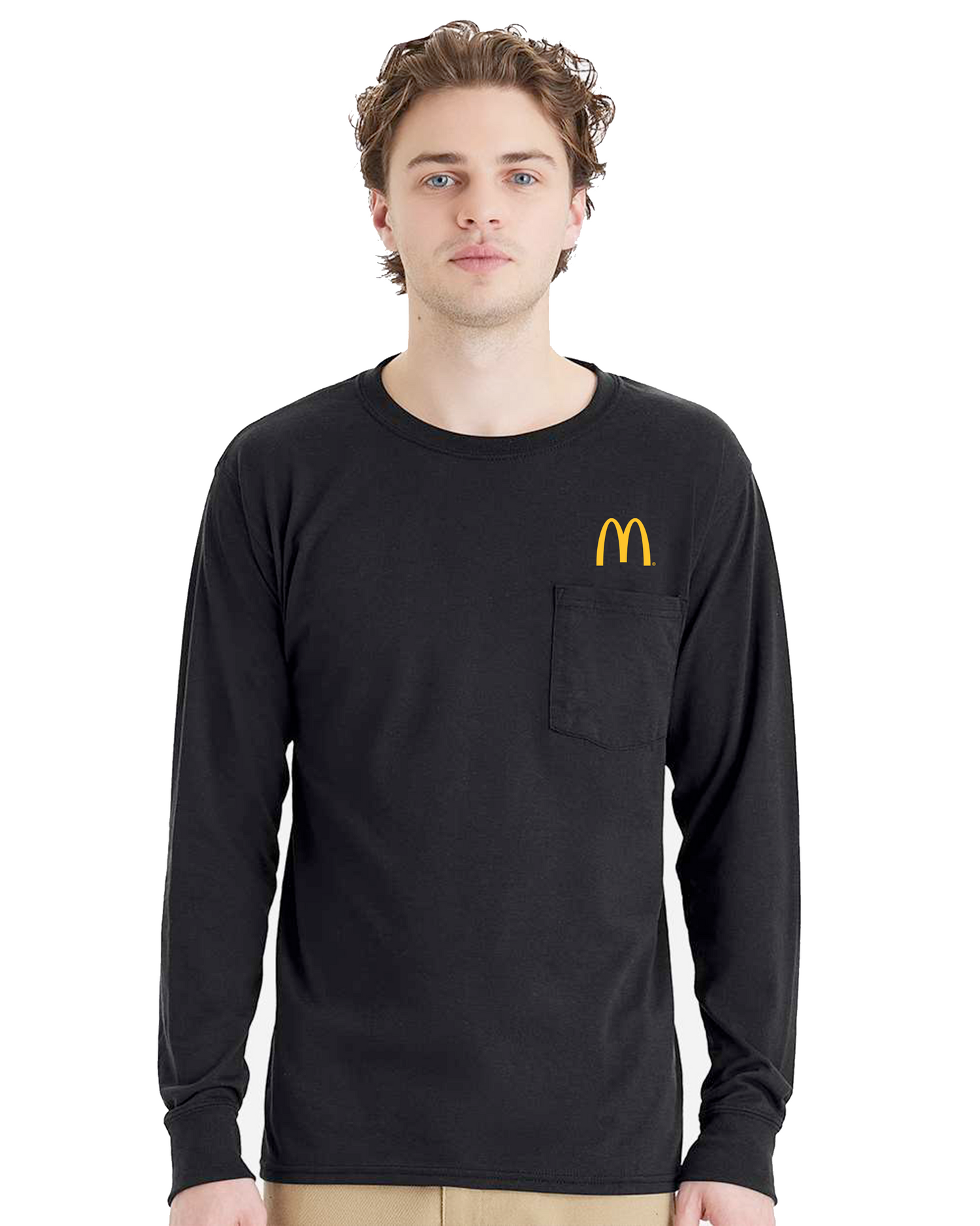 3PI Staff - Hanes Unisex Workwear Long Sleeve Pocket T-Shirt - W120