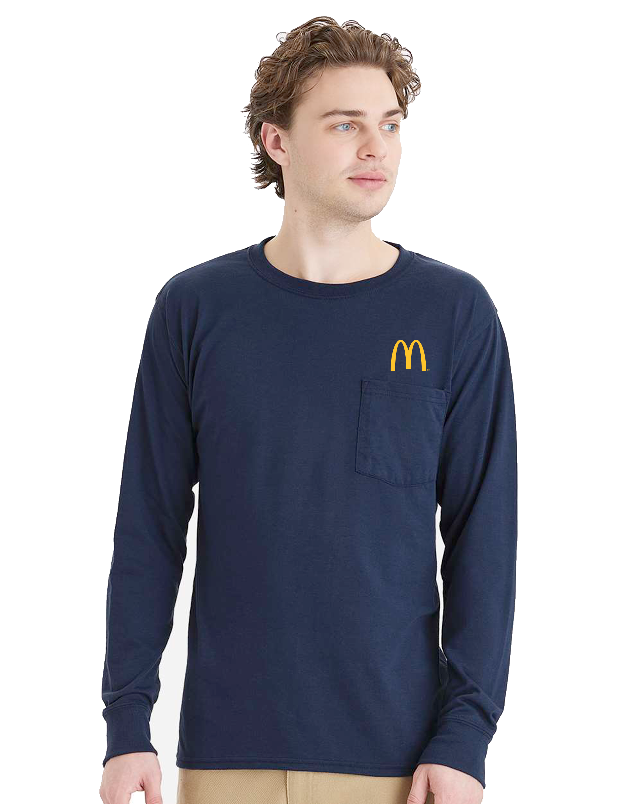 3PI Staff - Hanes Unisex Workwear Long Sleeve Pocket T-Shirt - W120