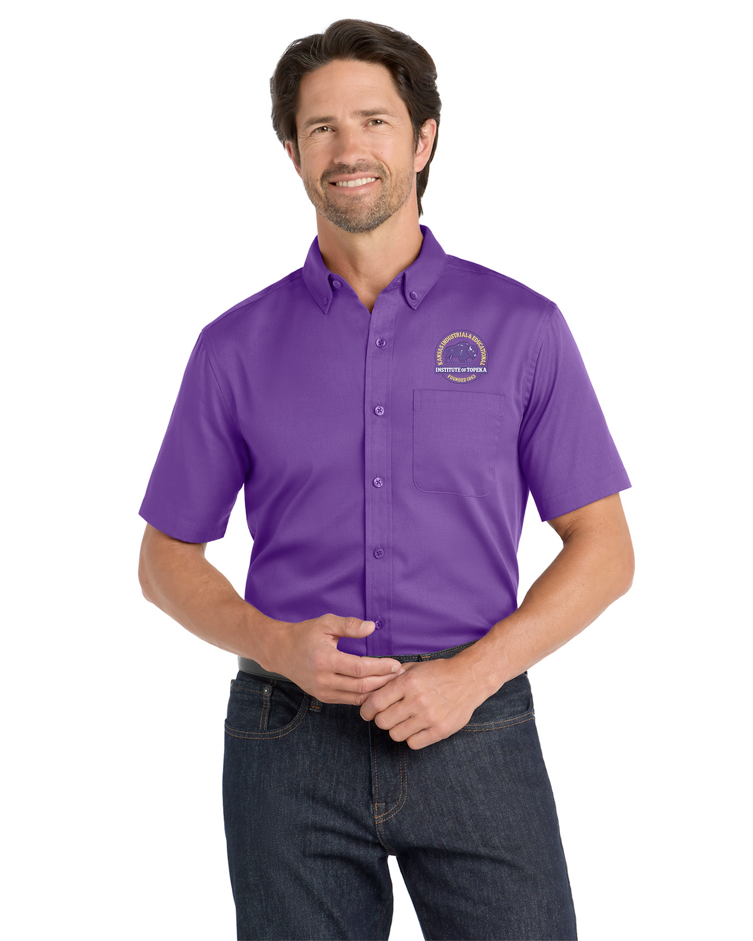 KSI - Port Authority Short Sleeve SuperPro React Twill Shirt - W809