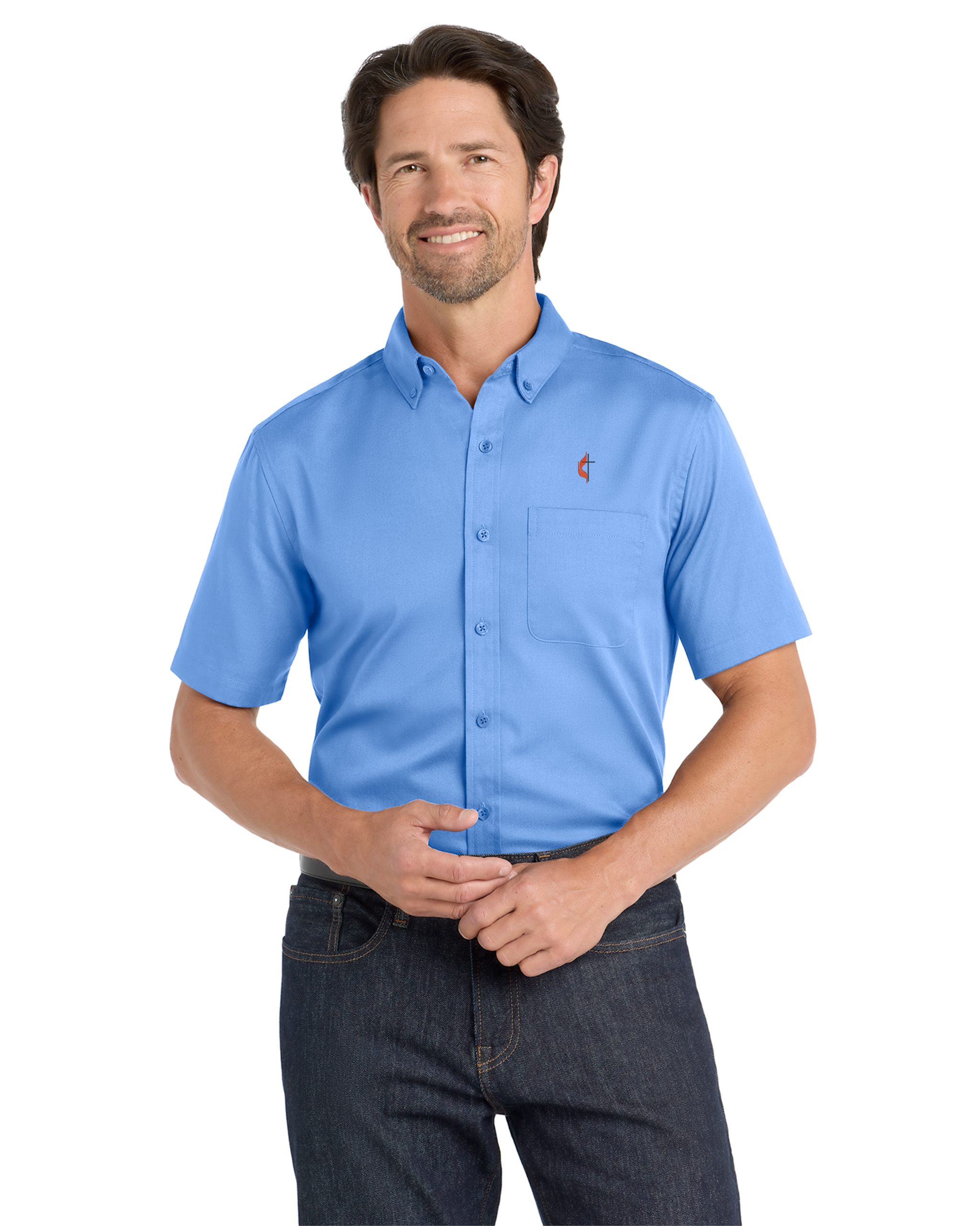 Great Plains UMC - Port Authority Short Sleeve SuperPro React Twill Shirt - W809