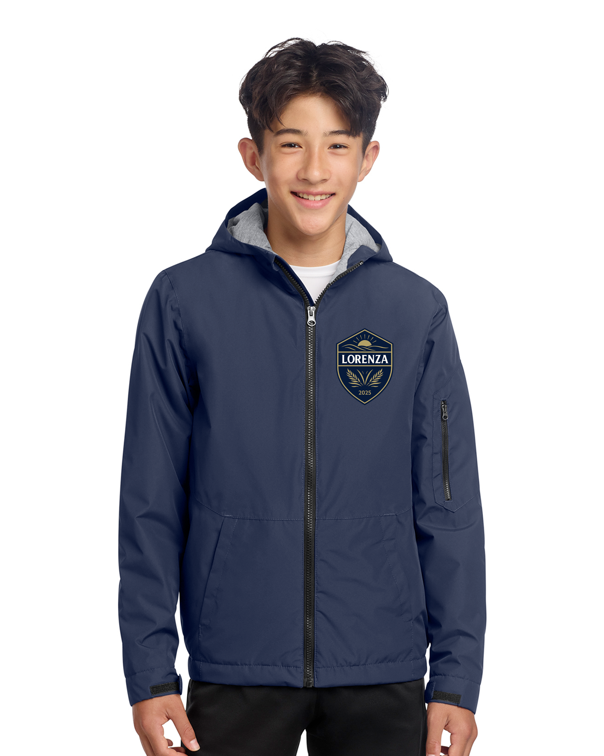 Lorenza Soccer - Sport-Tek Youth Waterproof Insulated Jacket - YST56