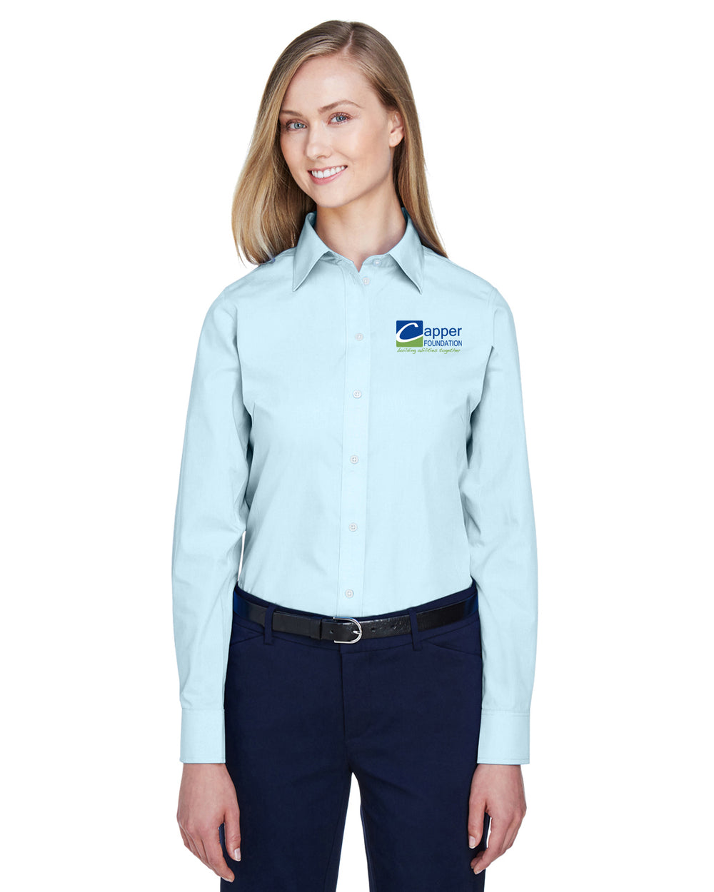 Capper Foundation - Ladies' Crown Collection Solid Broadcloth Woven Shirt - D620W