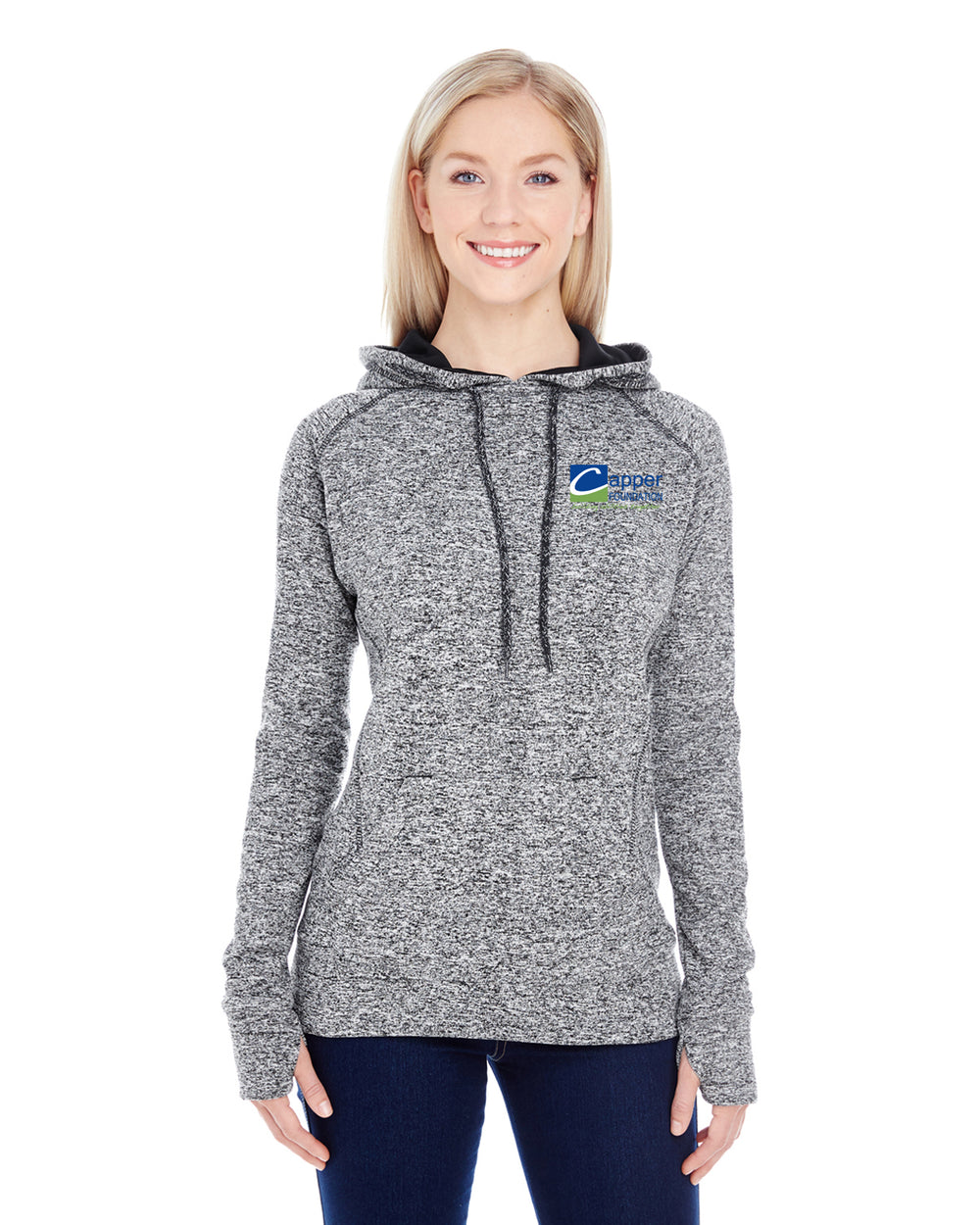 Capper Foundation CC - Ladies' Cosmic Contrast Fleece Hood - JA8616