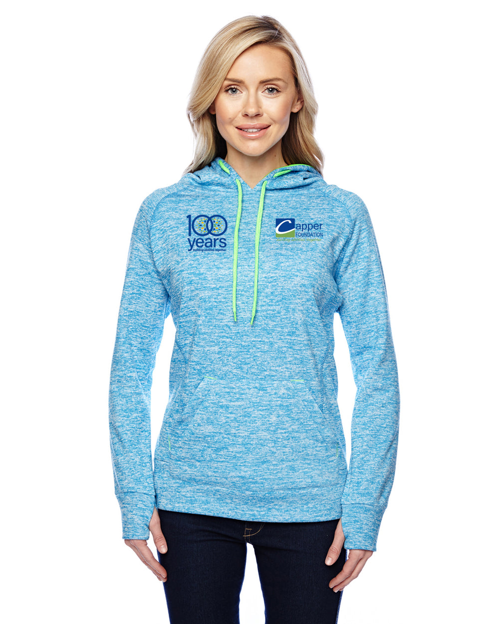 Capper Foundation CC - Ladies' Cosmic Contrast Fleece Hood - JA8616