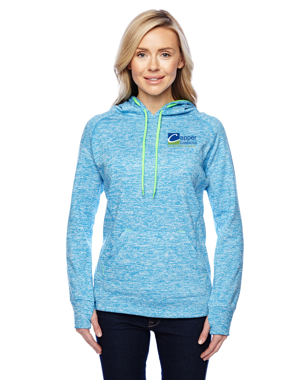 Capper Foundation CC - Ladies' Cosmic Contrast Fleece Hood - JA8616