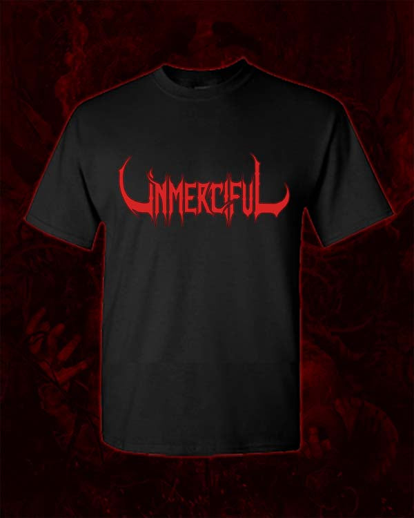 Unmerciful - Red Logo Short Sleeve T-Shirt - DMOGFY