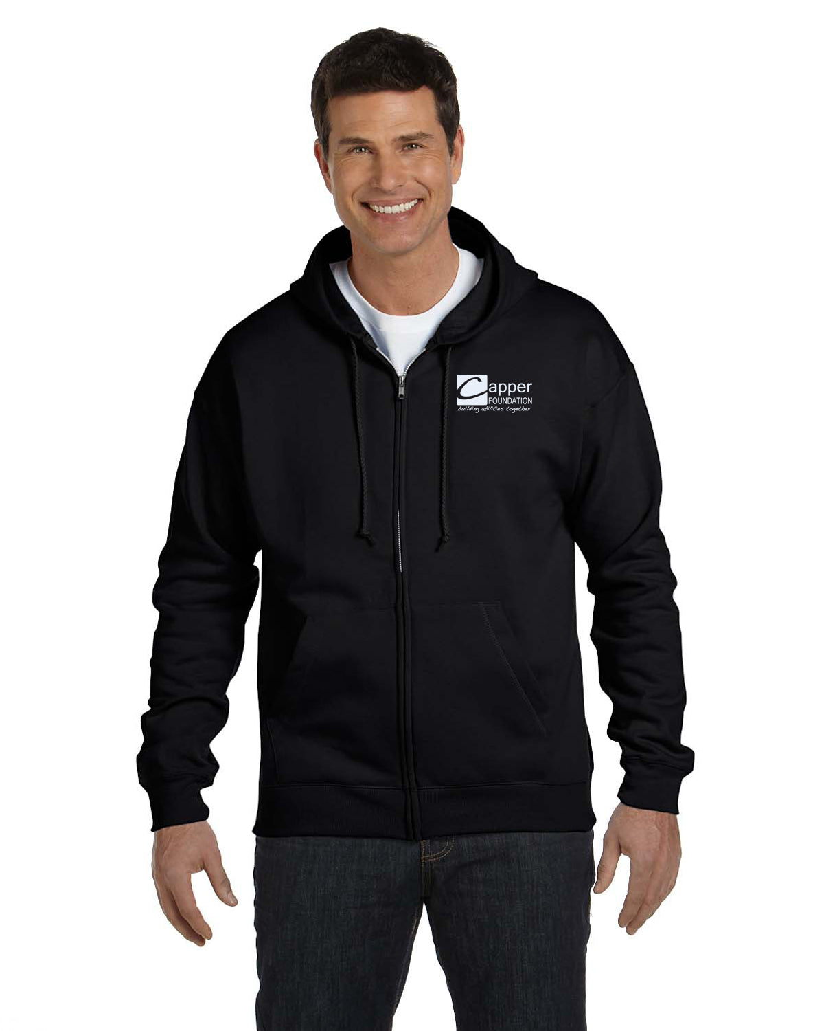 Capper Foundation CW - Adult 7.8 oz. 50/50 Full-Zip Hood - P180